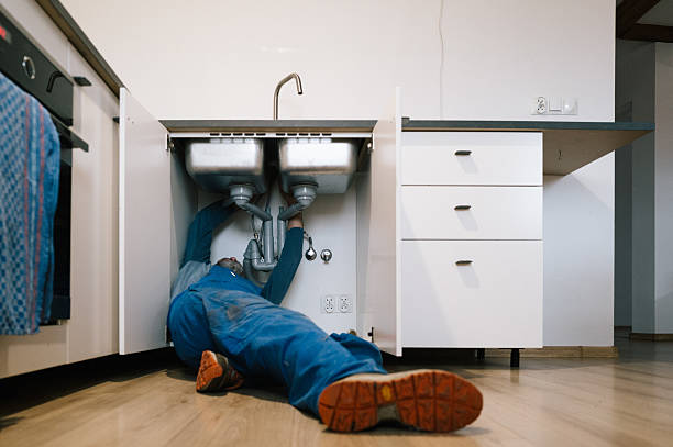 Professional Drain Cleaning technician working in Erwin, NC